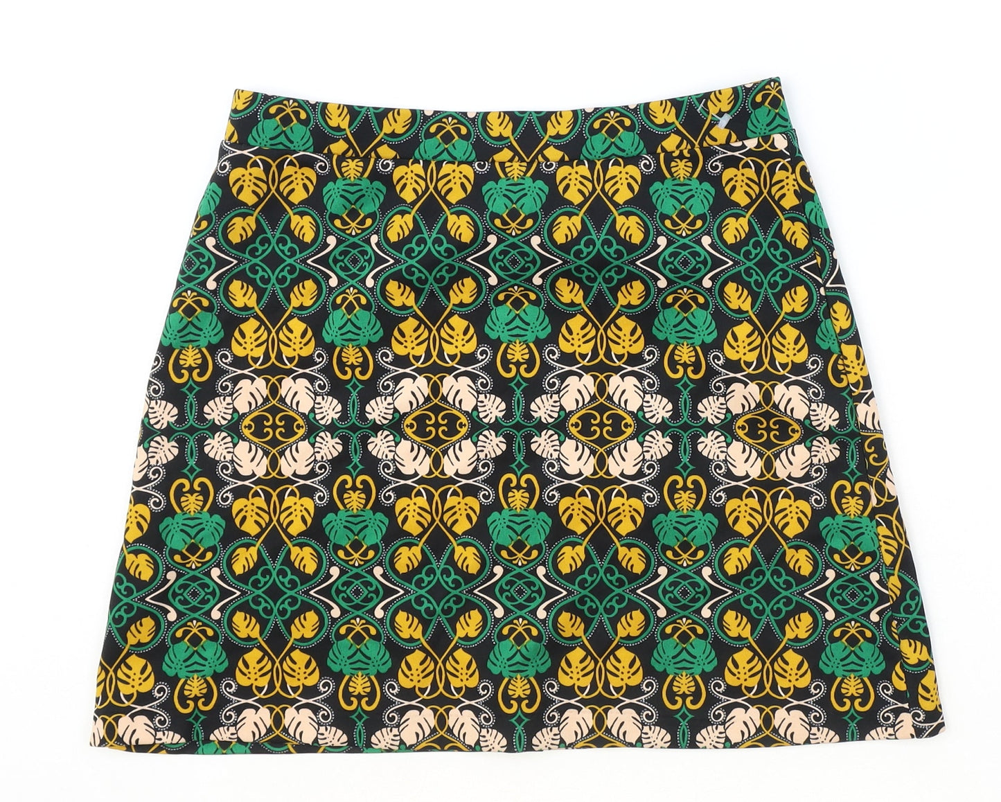 H&M Womens Multicoloured Geometric Polyester Straight & Pencil Skirt Size S