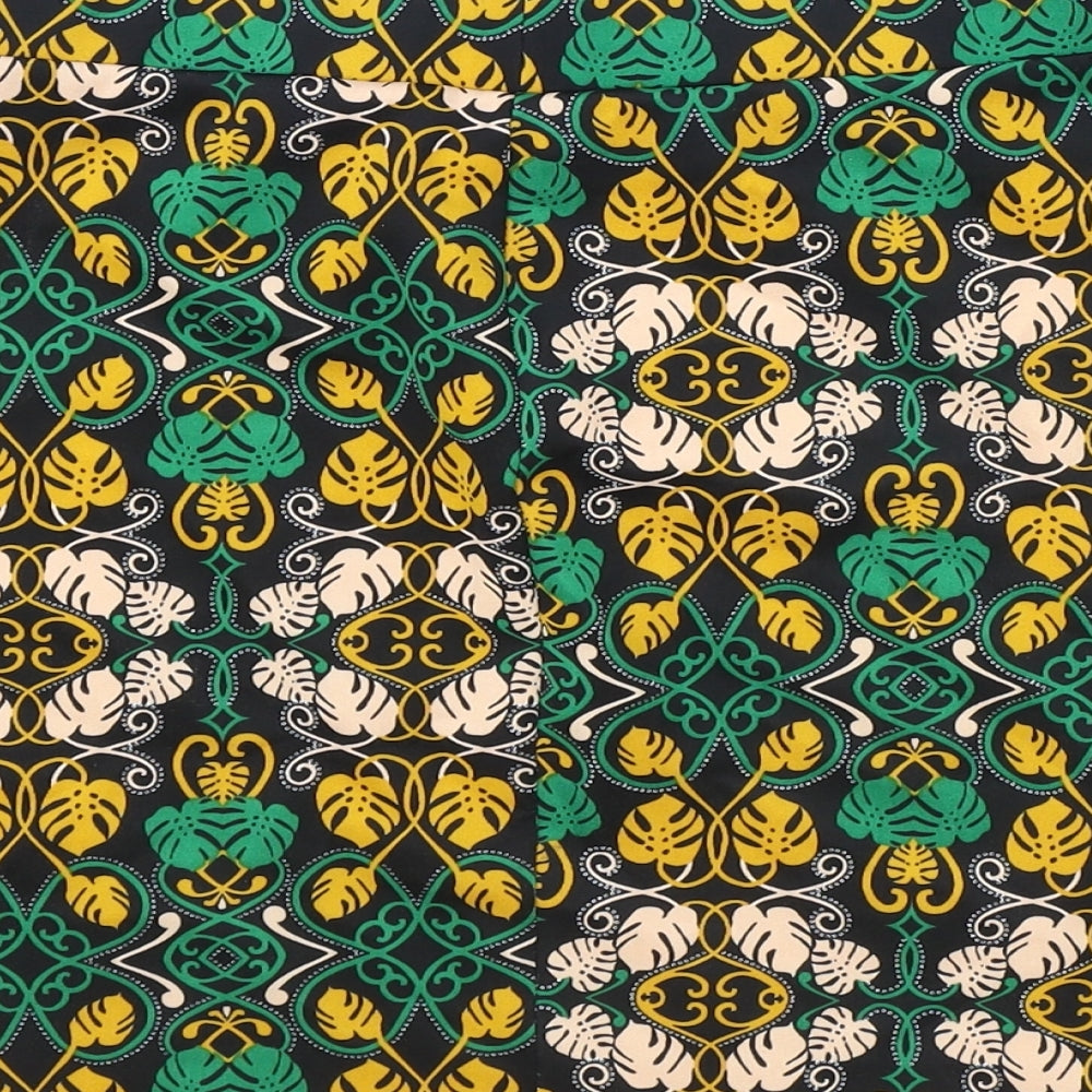 H&M Womens Multicoloured Geometric Polyester Straight & Pencil Skirt Size S