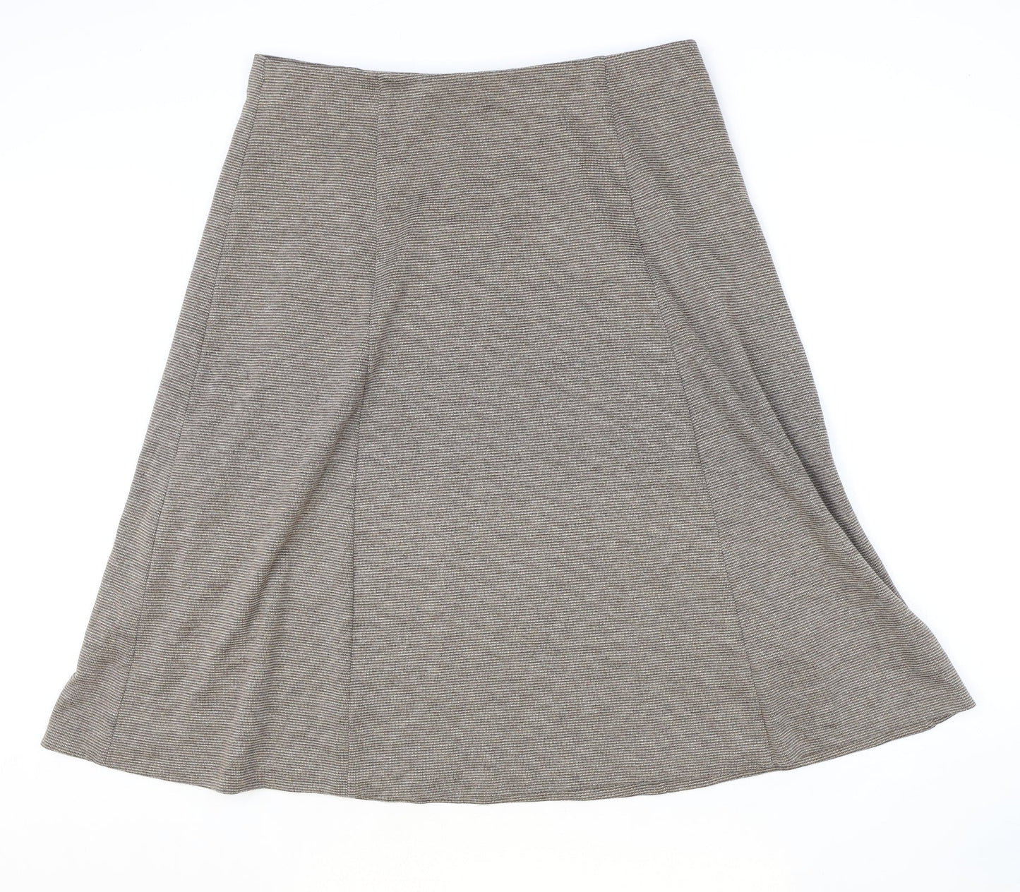 Marks and Spencer Womens Brown Polyester Swing Skirt Size 16