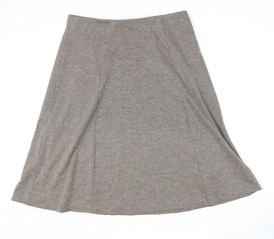 Marks and Spencer Womens Brown Polyester Swing Skirt Size 16