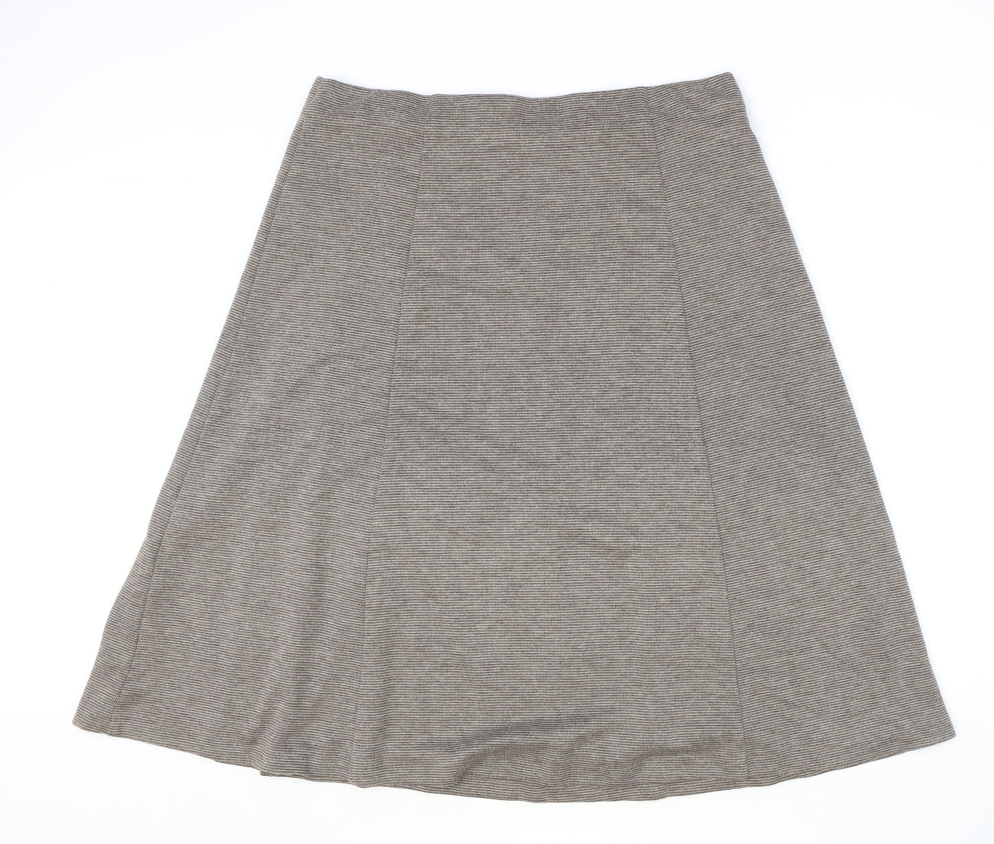 Marks and Spencer Womens Brown Polyester Swing Skirt Size 16