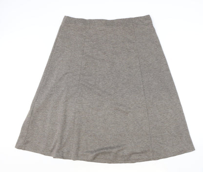 Marks and Spencer Womens Brown Polyester Swing Skirt Size 16