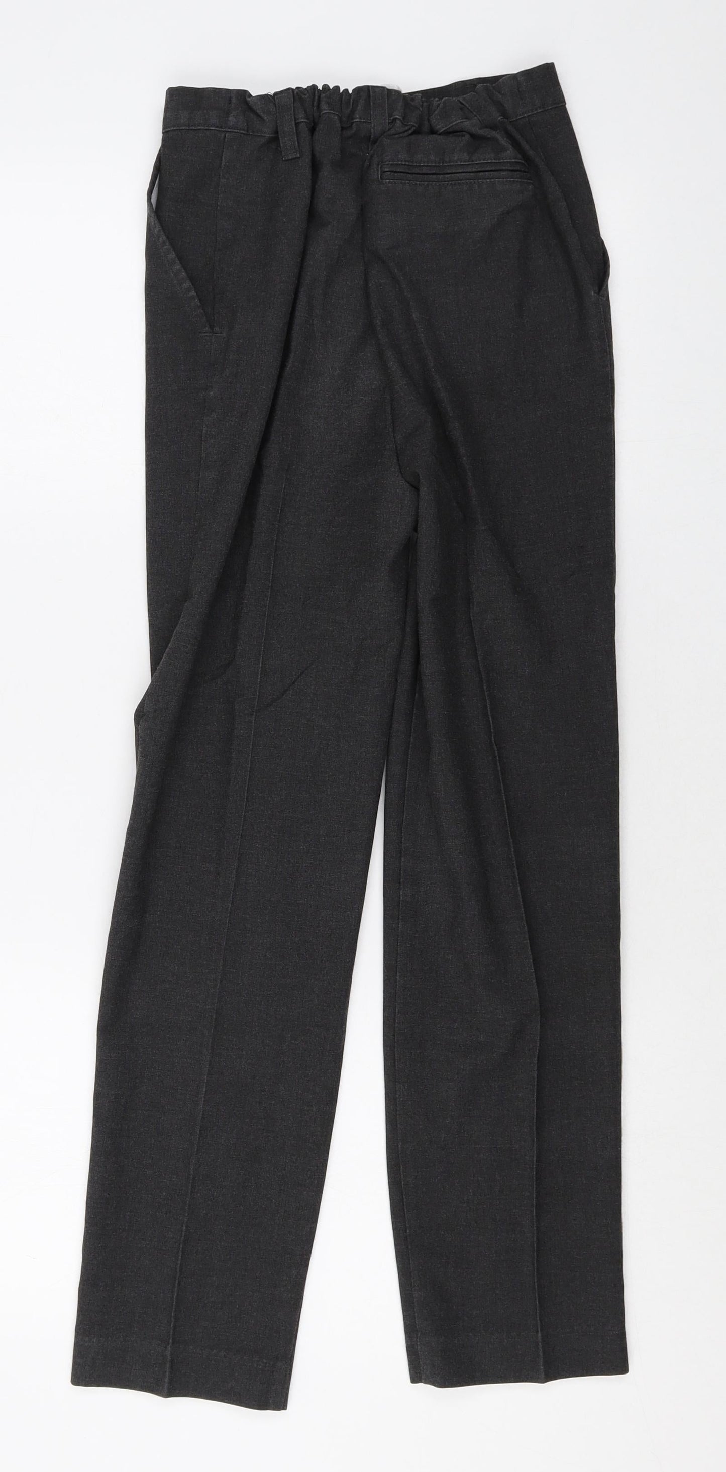 TU Boys Black Polyester Dress Pants Trousers Size 12 Years Regular Zip