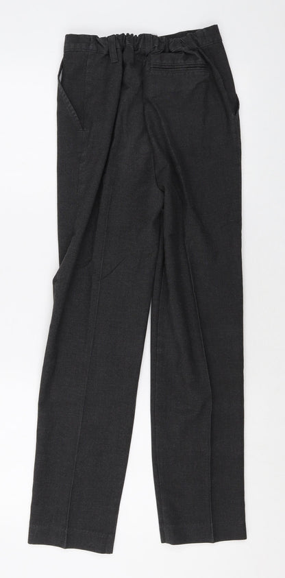 TU Boys Black Polyester Dress Pants Trousers Size 12 Years Regular Zip