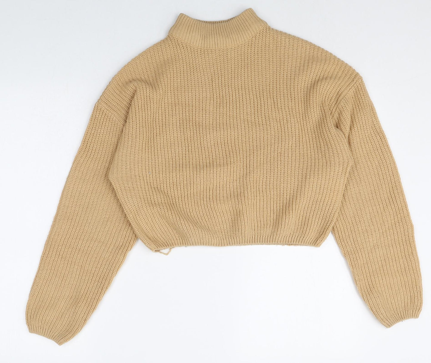 Womens UK Size M Divided Beige Pullover Jumper