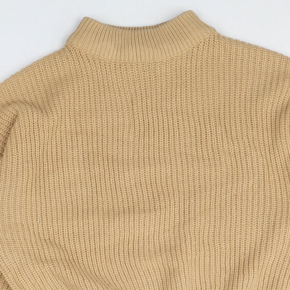 Womens UK Size M Divided Beige Pullover Jumper