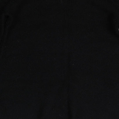 New Look Womens Black Round Neck Acrylic Pullover Jumper Size 12