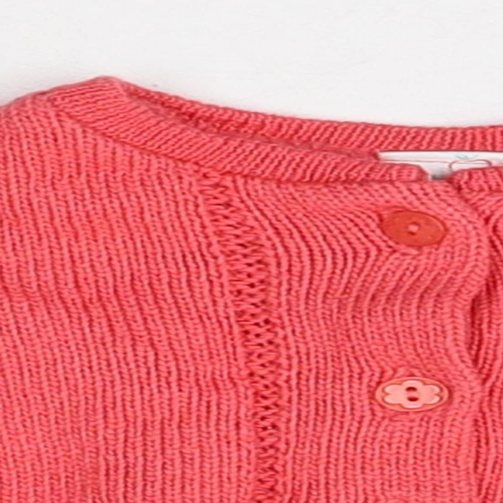 Adams Girls Pink Acrylic Cardigan Jumper Size 0-3 Months Button