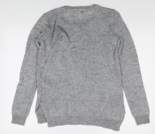 Womens UK Size XS H&M Grey Pullover Jumper