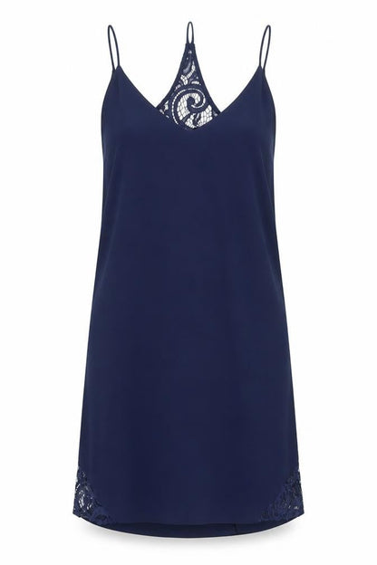Therapy Womens Blue Polyester Slip Dress Size 10 V-Neck Pullover