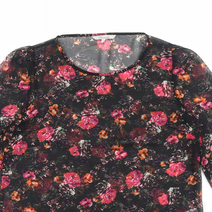 Womens UK Size 12 Peacocks Black Basic Blouse