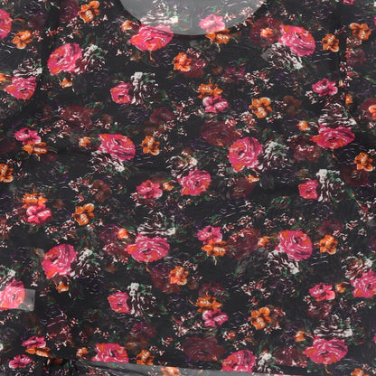 Womens UK Size 12 Peacocks Black Basic Blouse
