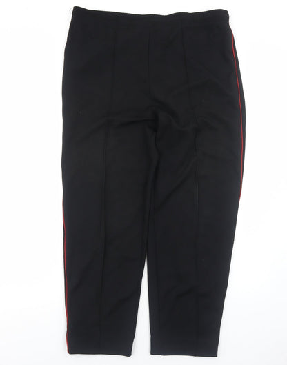 Trakman Sports Womens Black Cotton Trousers Size XL Regular Drawstring