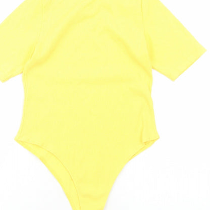 I SAW IT FIRST Womens Yellow Polyester Bodysuit One-Piece Size 12 Snap