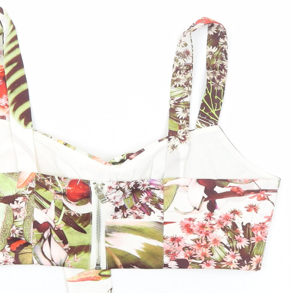 Womens UK Size 10 River Island Multicoloured Basic Tank