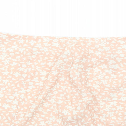 SheIn Womens Pink Floral Polyester Mini Skirt Size XS Zip