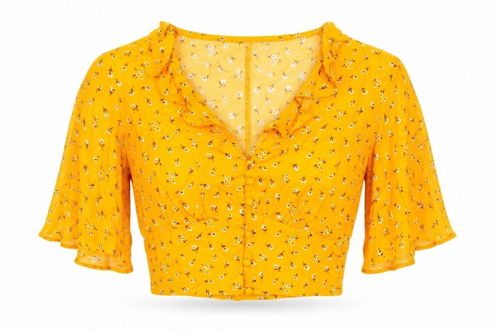 Womens UK Size S Preworn Orange Basic Blouse