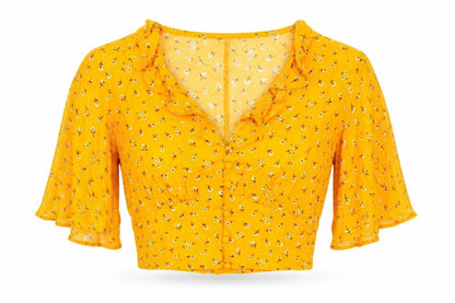 Womens UK Size S Preworn Orange Basic Blouse