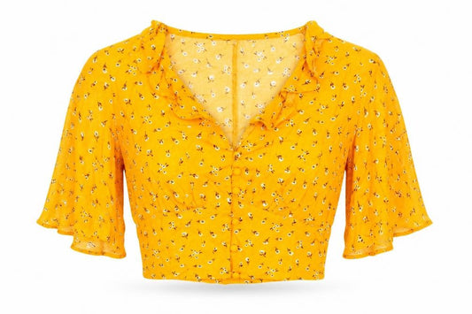 Womens UK Size S Preworn Orange Basic Blouse