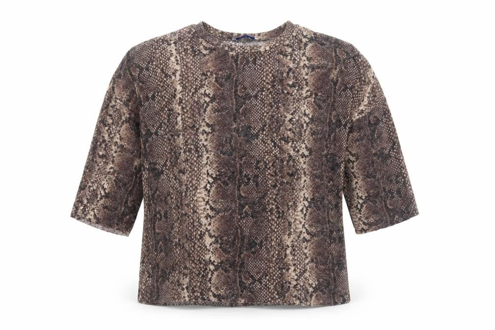 Womens UK Size S Zara Brown Basic T-Shirt
