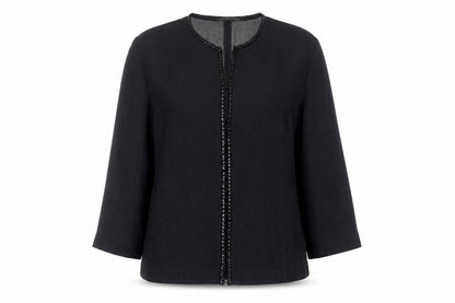 Marks & Spencer Womens Black Jacket Blazer Size 14 Hook & Eye