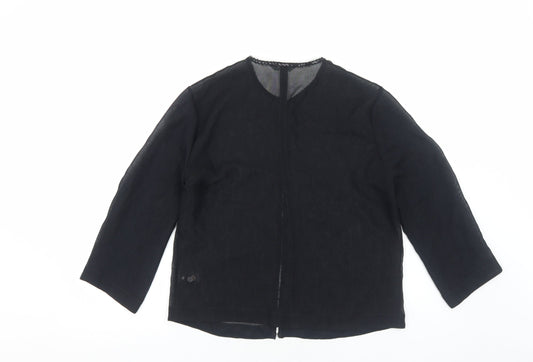 Marks and Spencer Womens Black Jacket Blazer Size 14 Hook & Eye