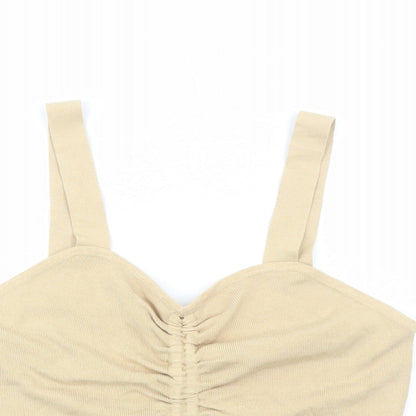 Womens UK Size L H&M Beige Cropped Tank
