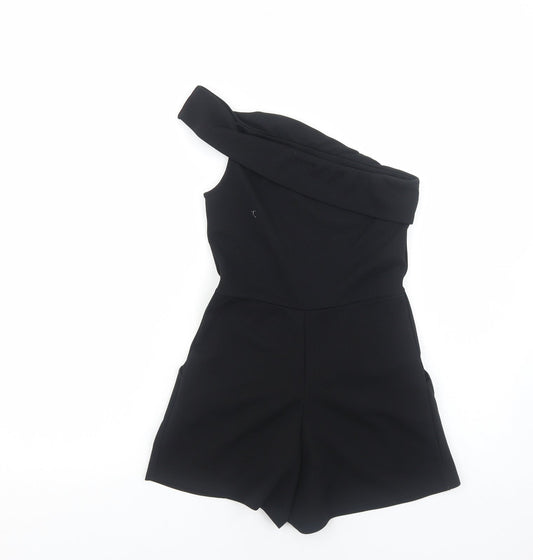 Cameo Rose Womens Black Polyester Playsuit One-Piece Size 8 Pullover