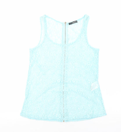 Womens UK Size 8 Quiz Blue Basic Tank