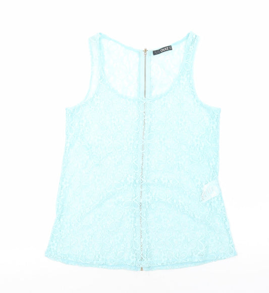 Womens UK Size 8 Quiz Blue Basic Tank