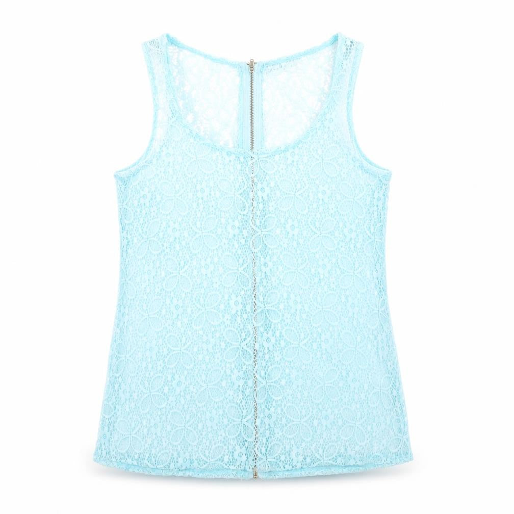 Womens UK Size 8 Quiz Blue Basic Tank