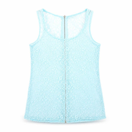 Womens UK Size 8 Quiz Blue Basic Tank