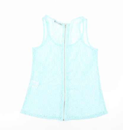 Womens UK Size 8 Quiz Blue Basic Tank