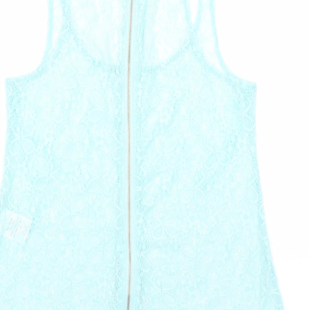 Womens UK Size 8 Quiz Blue Basic Tank