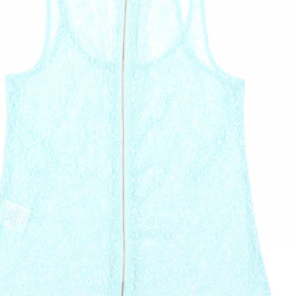 Womens UK Size 8 Quiz Blue Basic Tank