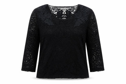 Womens UK Size 12 Just Elegance Black Basic Blouse
