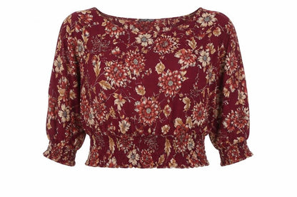 Womens UK Size 14 Marks and Spencer Red Basic Blouse