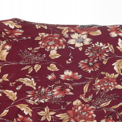 Womens UK Size 14 Marks and Spencer Red Basic Blouse