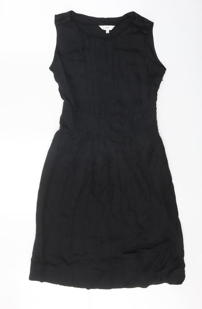 NEXT Womens Black Polyester Pencil Dress Size 8 Boat Neck Pullover