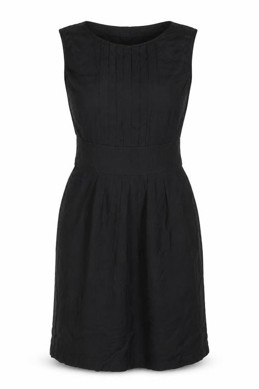 NEXT Womens Black Polyester Pencil Dress Size 8 Boat Neck Pullover