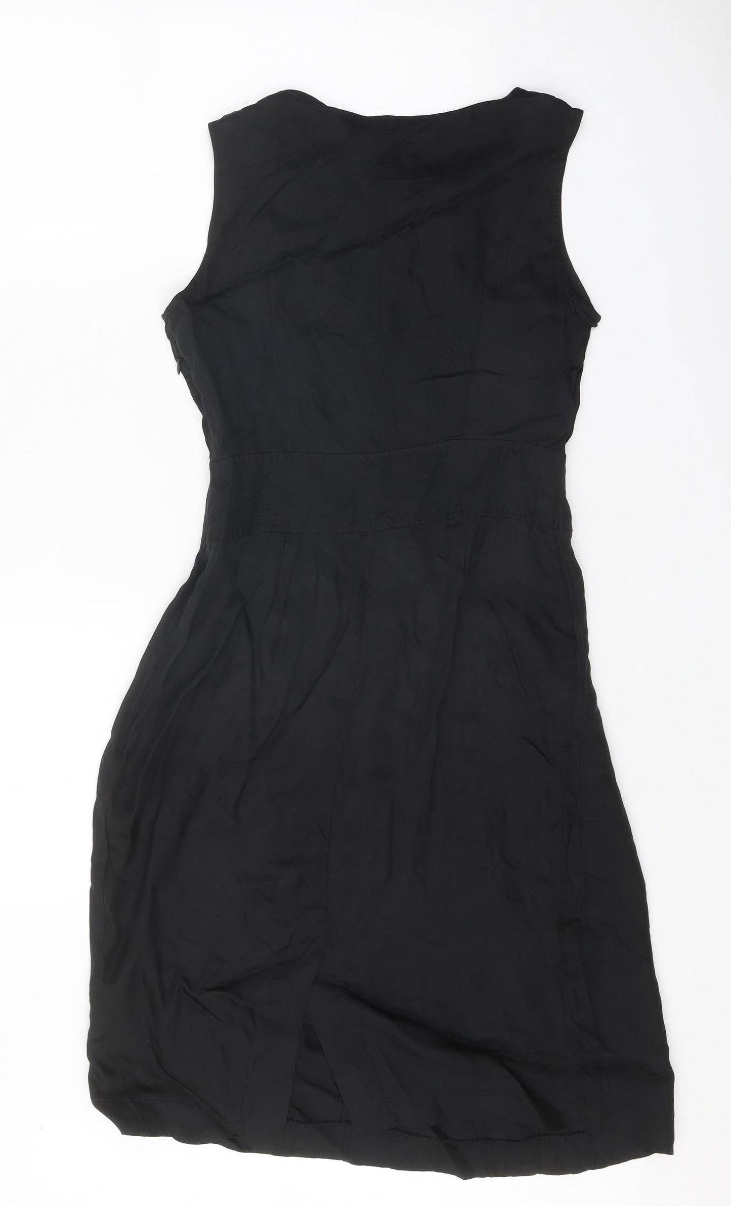 NEXT Womens Black Polyester Pencil Dress Size 8 Boat Neck Pullover