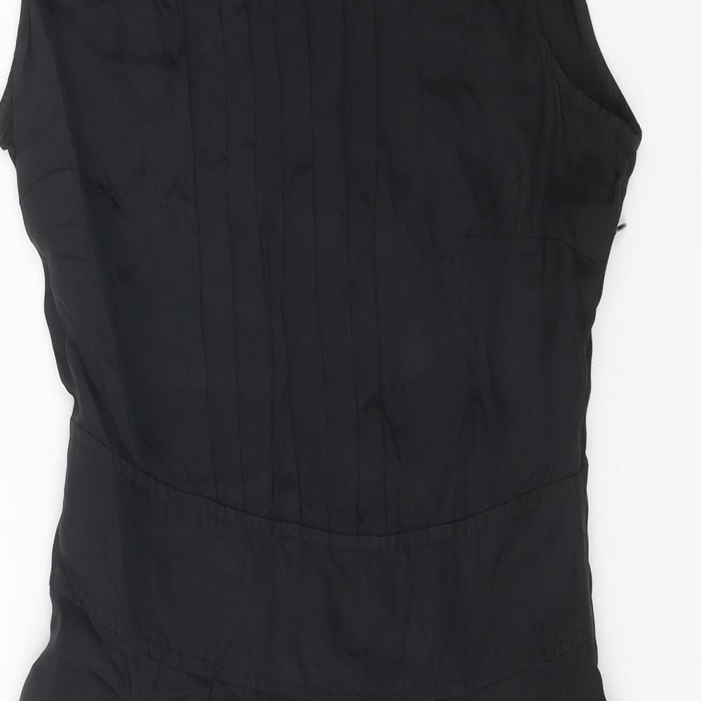 NEXT Womens Black Polyester Pencil Dress Size 8 Boat Neck Pullover