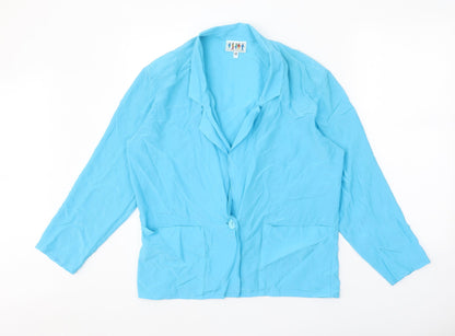 Womens UK Size 12 Preworn Blue Basic Blouse