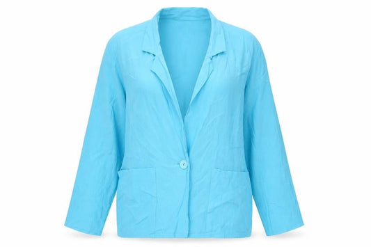 Womens UK Size 12 Preworn Blue Basic Blouse