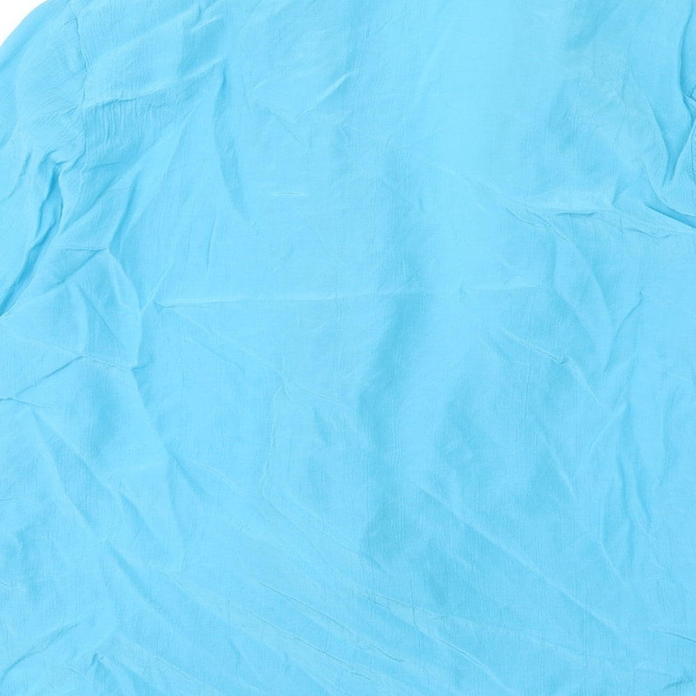 Womens UK Size 12 Preworn Blue Basic Blouse