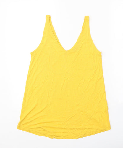 Womens UK Size 8 Warehouse Yellow Basic Tank