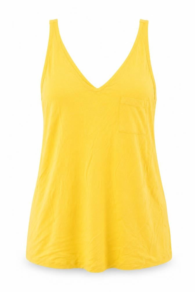 Womens UK Size 8 Warehouse Yellow Basic Tank