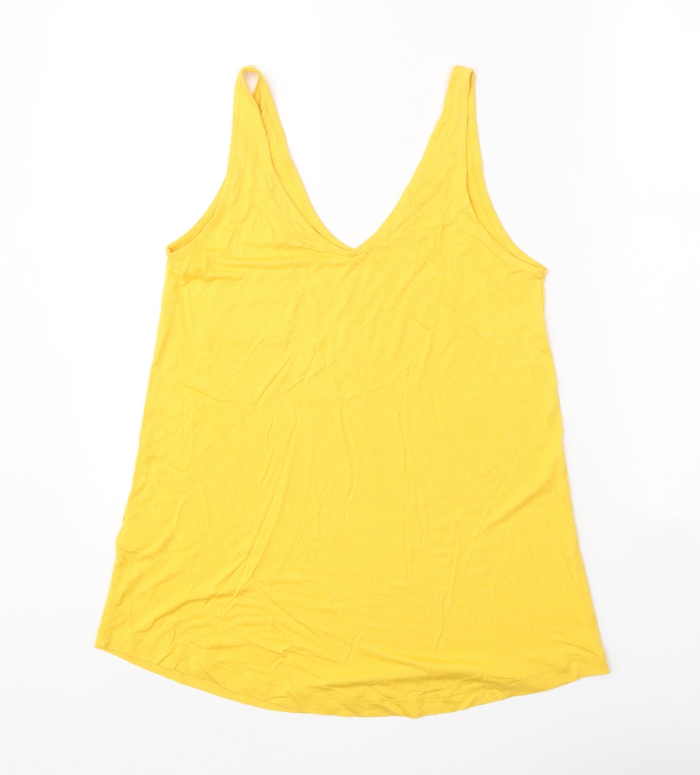 Womens UK Size 8 Warehouse Yellow Basic Tank