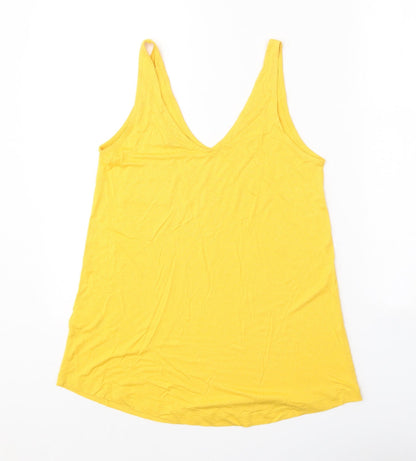 Womens UK Size 8 Warehouse Yellow Basic Tank