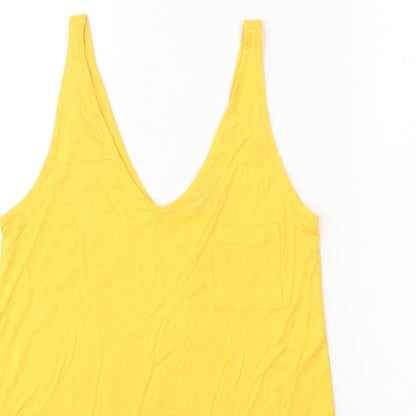 Womens UK Size 8 Warehouse Yellow Basic Tank